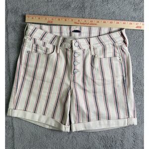 Old Navy Blue/Red Striped Women’s Size 6 Everyday Shorts